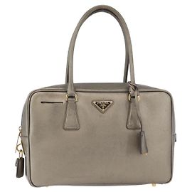 Prada Bauletto Saffiano Leather Medium Doré