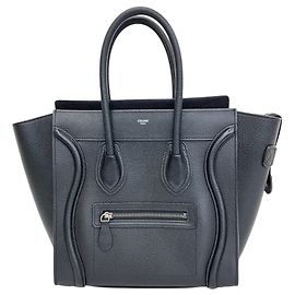 Céline Bolso Tote Celine Luggage Micro Shopper Negro