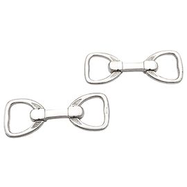 Gemelli Hermès, "Etrier", argento. Altro