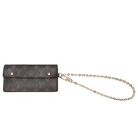 Pochette da polso con catena Louis Vuitton Monogram marrone Marrone