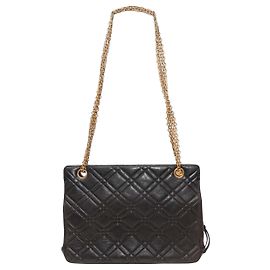 Sac à épaule matelassé Chanel Vintage Noir Noir