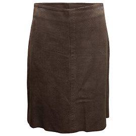 Jupe mi-longue en daim Prada marron Taille IT 40 Marron