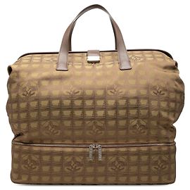 Brown Chanel New Travel Line Nylon Frame Bag Brown