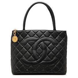Bolso Tote Chanel Caviar Medallion Negro Negro