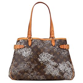 Borsa Tote orizzontale Louis Vuitton Monogram Dentelle Batignolles marrone Marrone