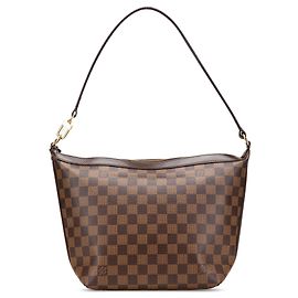 Bolsa de Ombro Louis Vuitton Damier Ebene Illovo MM castanha Marrom