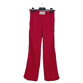 Céline Rote Baumwollhose mit weißen Streifen Andere