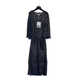 Robe longue en dentelle Chanel 22S Noir Autre