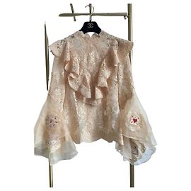 Vestido de seda y encaje rosa ZIMMERMANN Otro