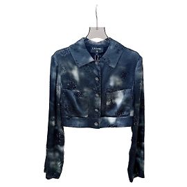 Chanel Ombre Logo Silk Jacket Black Other