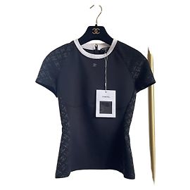 Débardeur en dentelle Chanel 24C Noir Autre