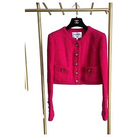 Giacca corta Chanel 21K in tweed rosa Altro