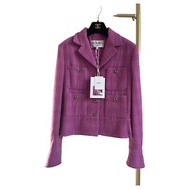 Chanel 23B Jacke aus Tweed Lila Andere