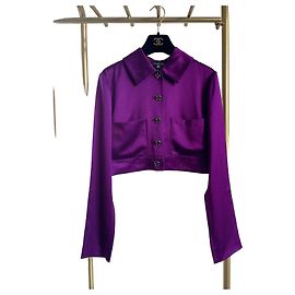 CHANEL 22A Seidenbluse Lila Andere