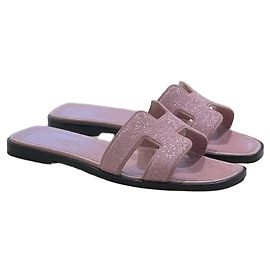 Sandali Hermès Oran Style H Rosa Glitter 36 Altro