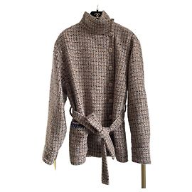 Chanel 24K Multicolor Tweed Belted Jacket Other