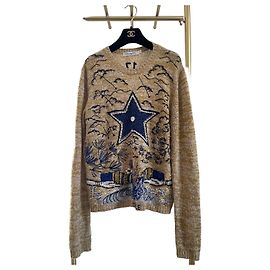 Pull Dior en cachemire jaune motif étoile Taille 42 Autre