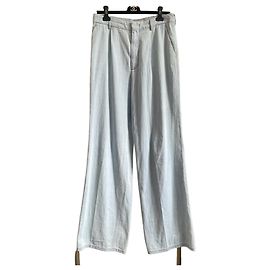 Calças Jeans Miu Miu em denim chambray azul Outro