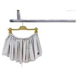 Mini-jupe plissée Miu Miu argentée en polyester Autre