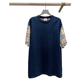 Burberry Schwarzes Oberteil aus Wolle mit Plaid Patchwork Andere