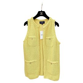 Colete de malha Chanel amarelo de lã Outro