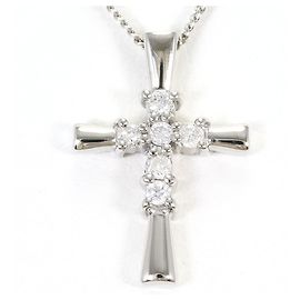 Autre Marque Platin-Halskette PT900/850 mit Diamant Andere
