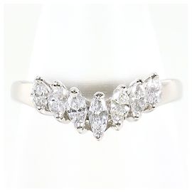 Autre Marque Anello fede in platino con diamante Altro