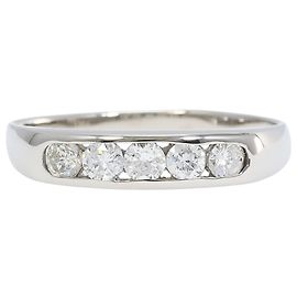 Autre Marque Platin-Bandring mit Diamant Andere