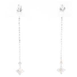 Autre Marque Pendientes colgantes de oro blanco y diamantes Dorado