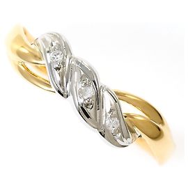 Autre Marque Anillo alianza de oro amarillo de 18K y platino con diamante Dorado Otro