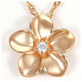 Autre Marque Collier en or rose 14K avec diamant Doré