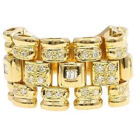 Autre Marque Anello a fascia in oro giallo 18K con diamante D'oro