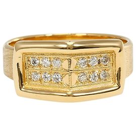 Autre Marque Bandring aus 18K Gelbgold mit Diamant Golden
