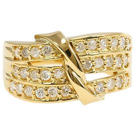 Autre Marque Ehering aus 18K Gelbgold mit Diamanten Golden