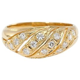 Autre Marque Anillo alianza de oro amarillo de 18K con diamante Dorado