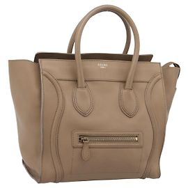 Céline Celine Shopper Luggage Leather Beige
