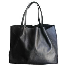 Céline Celine Cabas Shopper Schwarz Leder Schwarz