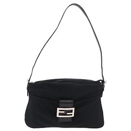 Sac Fendi Baguette Canvas Noir