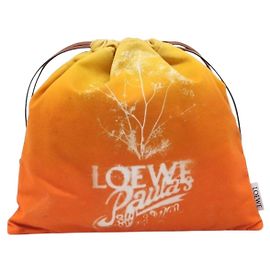 Loewe Paula Drawstring Printed Canvas Small Orange