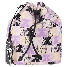 Miu Miu Drawstring Printed Canvas Rosa