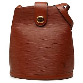 Louis Vuitton Epi Cluny Schultertasche Braun Braun