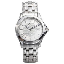 Omega Seamaster Professional 120M Orologio Vintage Quartz Argento da Uomo Data 36 mm Argento