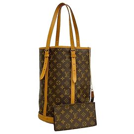 Sac Tote Louis Vuitton Monogram Bucket GM Marron