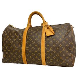 Louis Vuitton Brown Boston Monogram Keepall 50 Marron