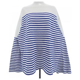 Autre Marque Top de algodón SURT blanco y azul Blanco Azul