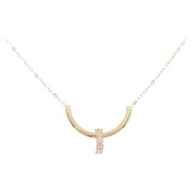 Autre Marque Collana Au750 in zircone cubico D'oro