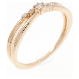 Autre Marque Anello 4°C K10 Pink Gold Diamante Rosa