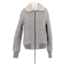 Autre Marque Manteau gris en peau de mouton Gris