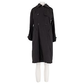 Isabel Marant Etoile Schwarzer Wolltrenchcoat Schwarz
