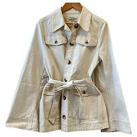 Autre Marque Casaco Safari de Algodão com Cinto BAUM UND PFERDGARTEN Branco Fora de branco